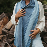 Écharpe sans couture en alpaga à rayures multicolores - Crystal