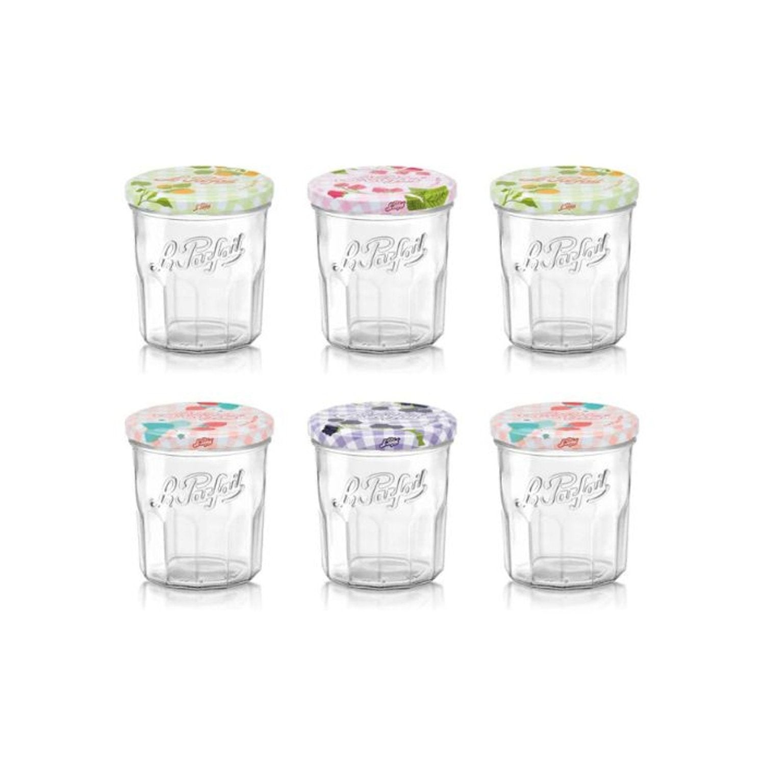 Le Parfait Glass Jar with Decorative Metal Lid 13oz / 234ml