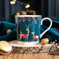 Sara Miller Woodland Tales Deer & Robin Mug