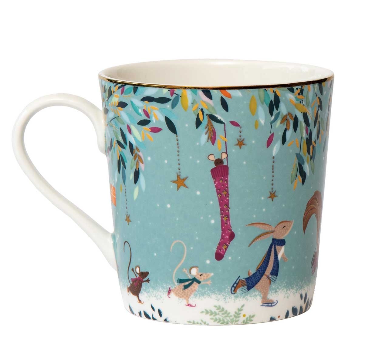 Sara Miller Woodland Tales Skaters Mug