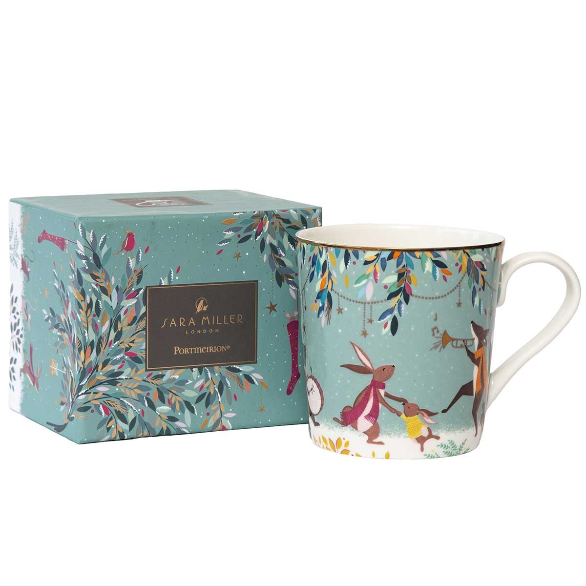 Sara Miller Woodland Tales Skaters Mug