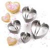 Cortadores de galletas en forma de corazón