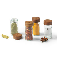 Glass Spice Jars - Set of 4