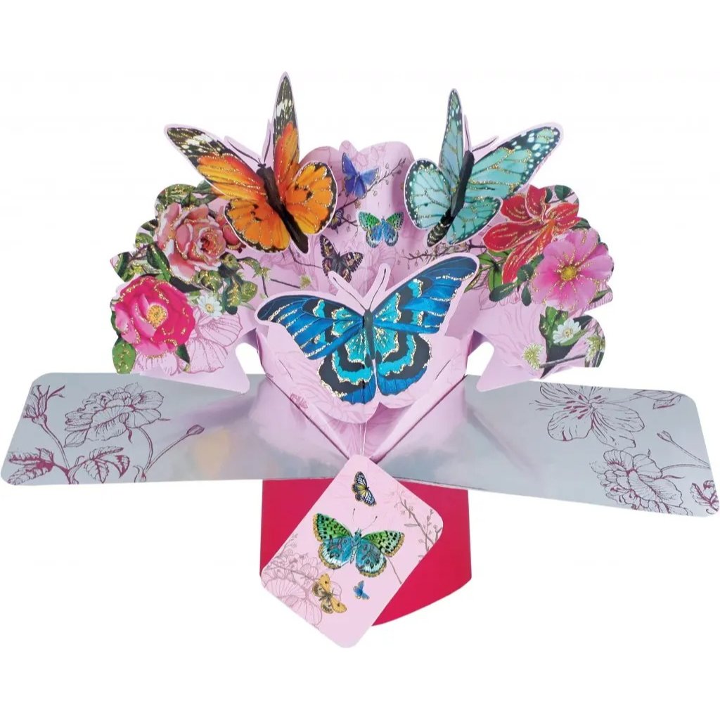 Tarjeta de felicitación emergente - Mariposas