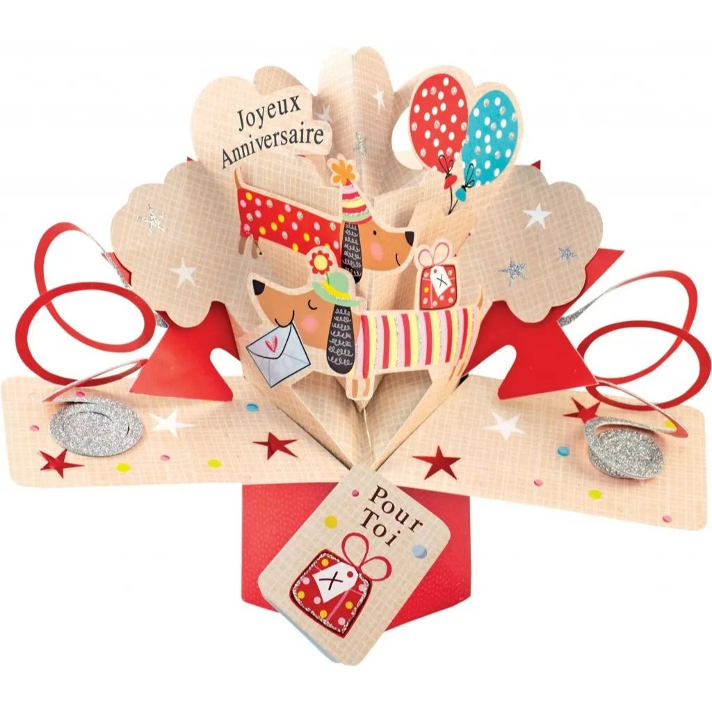 Pop Up Greeting Card - Joyeux Anniversaire