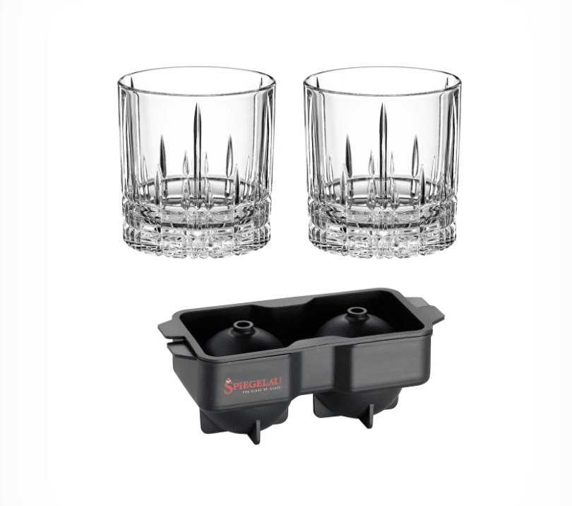 Double Old Fashioned Glasses & Giant Ice Balls Tray