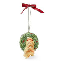 Christmas Tree Kitten In Wreath Ornament