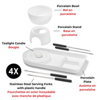 Juego de fondue de chocolate