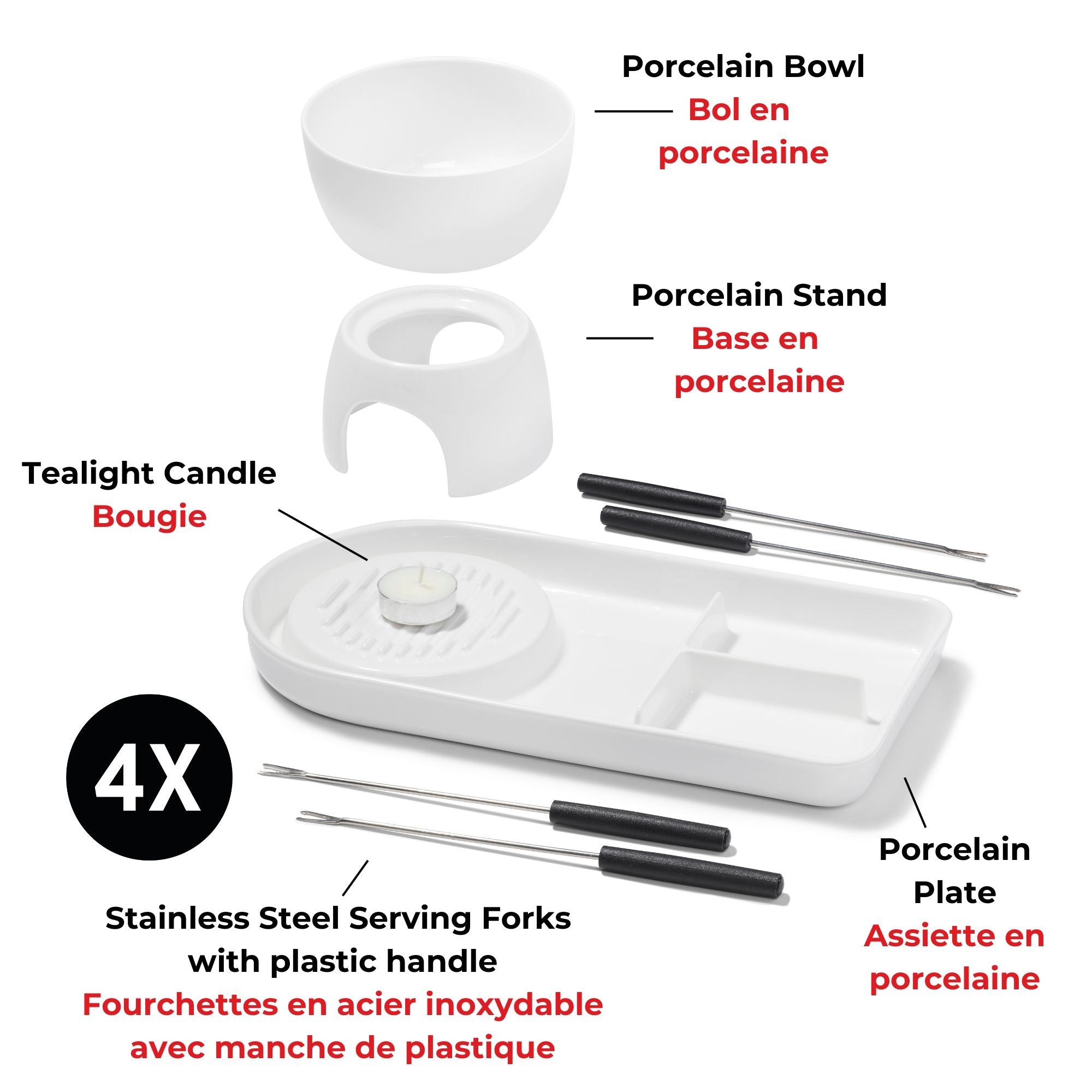 Juego de fondue de chocolate