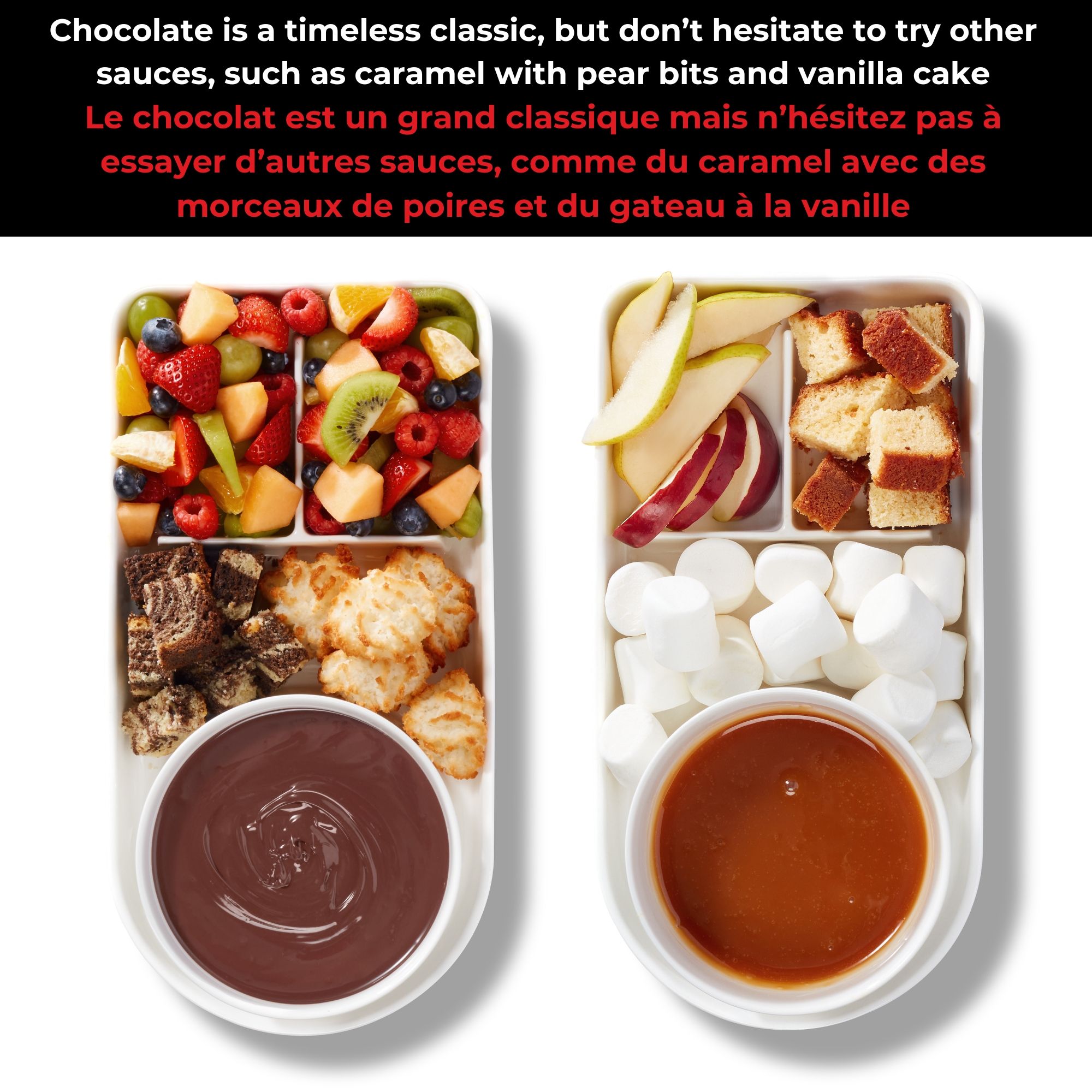 Juego de fondue de chocolate