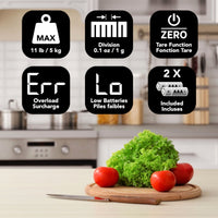 Báscula de cocina digital - Plataforma de acero inoxidable