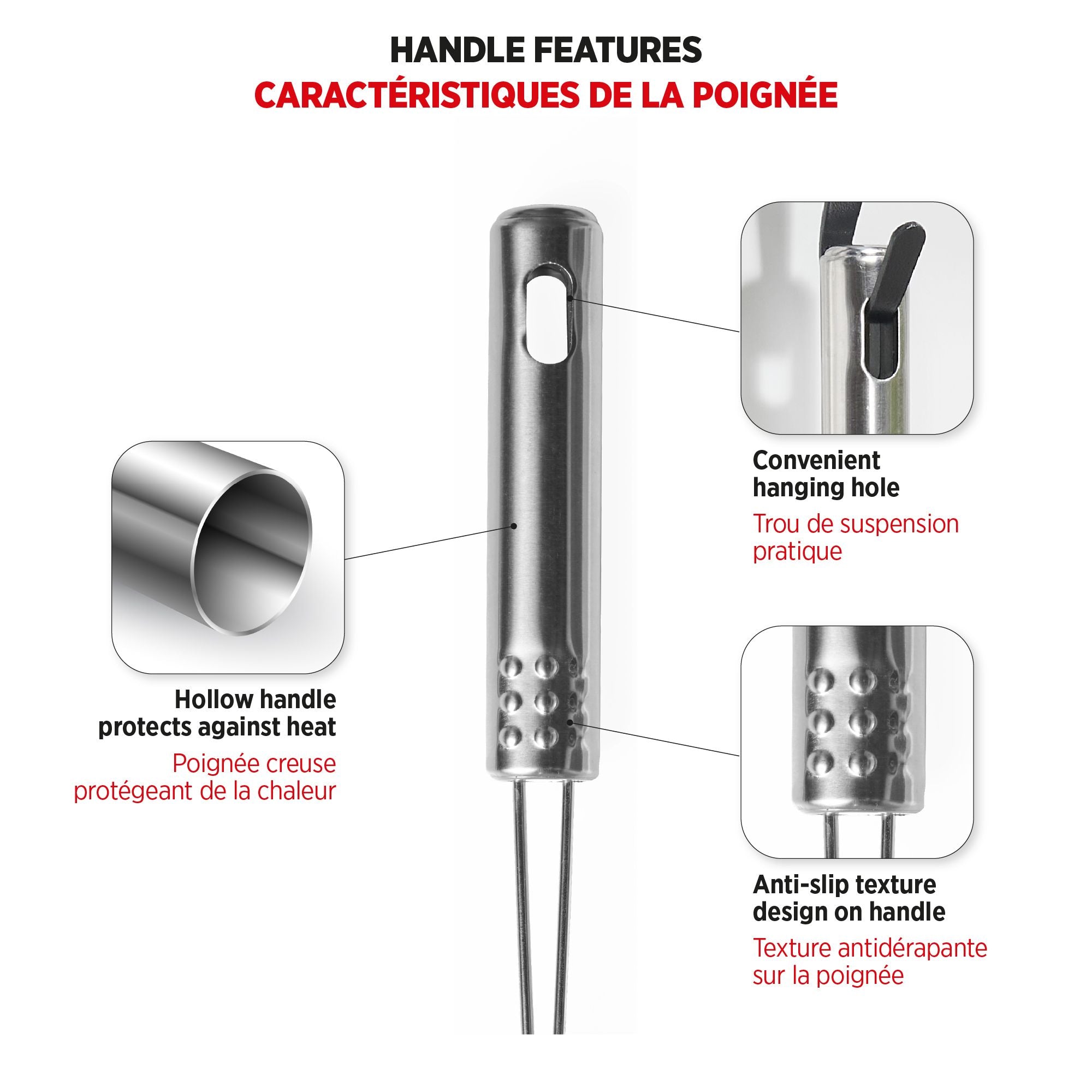 Set of 3 Stainless Steel Asian Style Spider Strainers