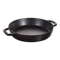 Cast Iron Double Handle Skillet - Black 13 inch / 34 cm