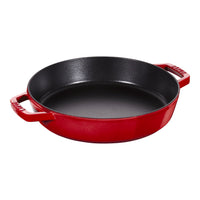 Cast Iron Double Handle Skillet - Cherry Red 13 inch / 34 cm