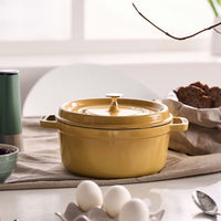 Citron Cast Iron Round Cocotte - 24cm / 3.7L