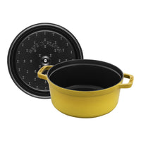 Citron Cast Iron Round Cocotte - 24cm / 3.7L