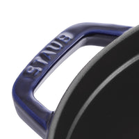 Dark Blue Cast Iron Round Cocotte - 24cm / 3.7L