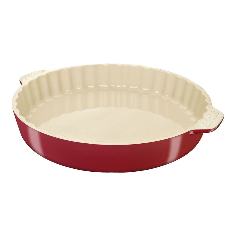 Cherry Red Ceramic Round Pie Dish 30cm