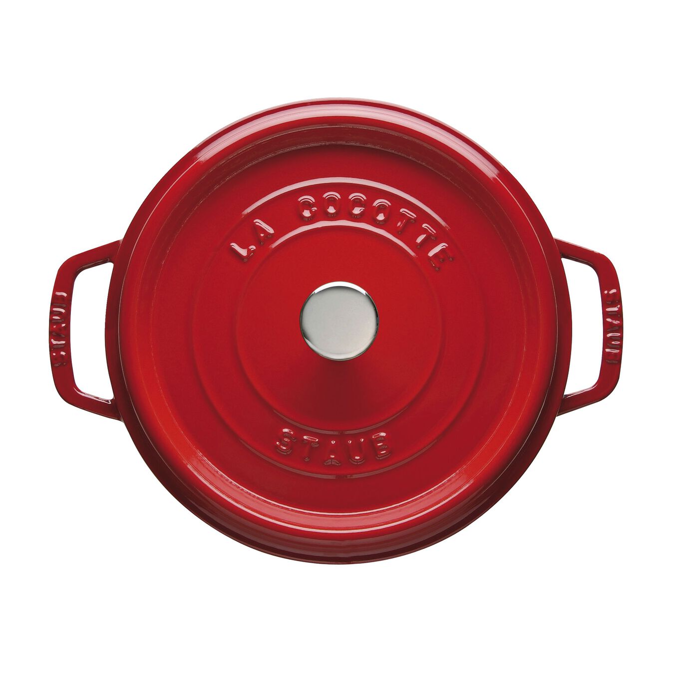 Cherry Red Cast Iron Round Cocotte - 24cm / 3.7L – Gifts & Kitchen