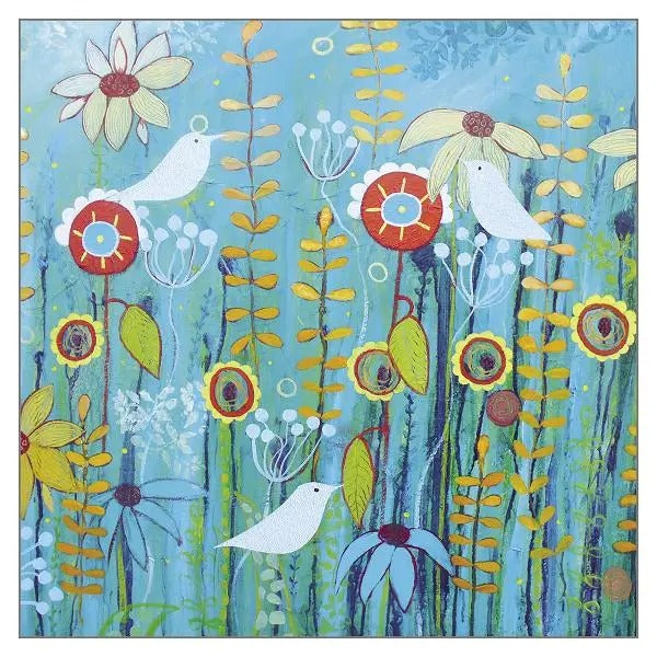 Tarjeta de felicitación con flores silvestres (15 x 15 cm)