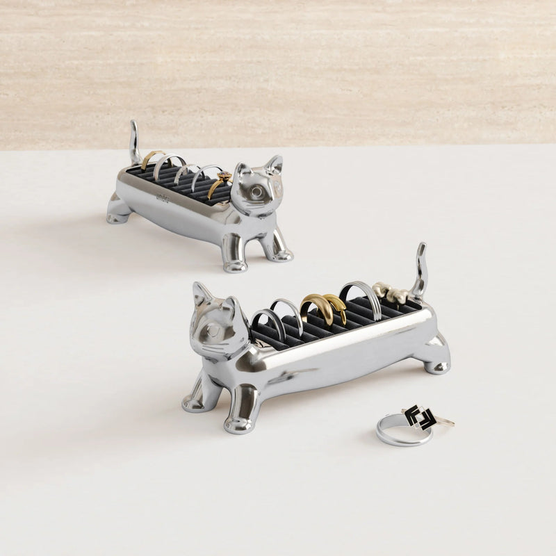 Ali Cat Ring Holder - Chrome