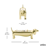 Dachsie Ring Holder - Brass