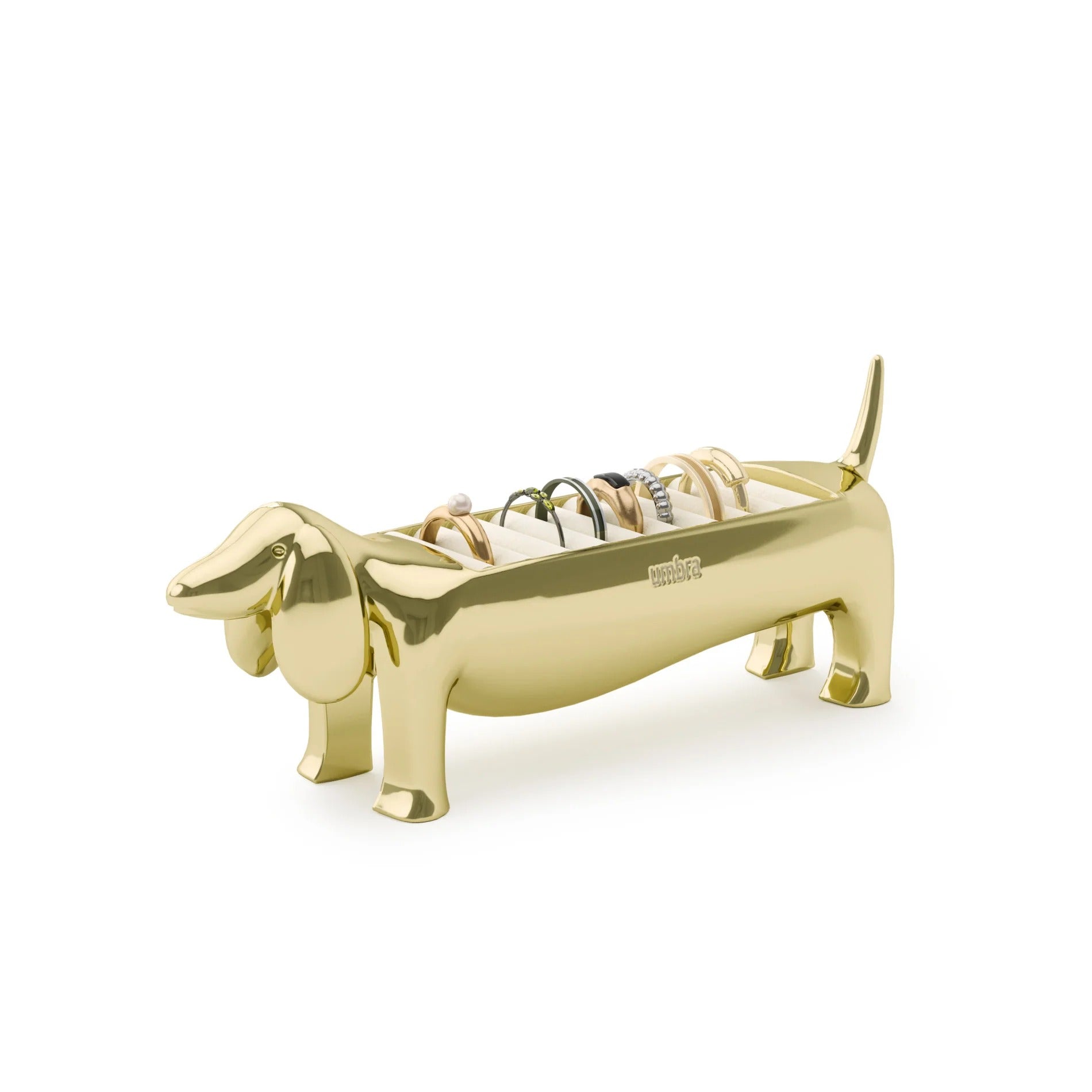 Dachsie Ring Holder - Brass