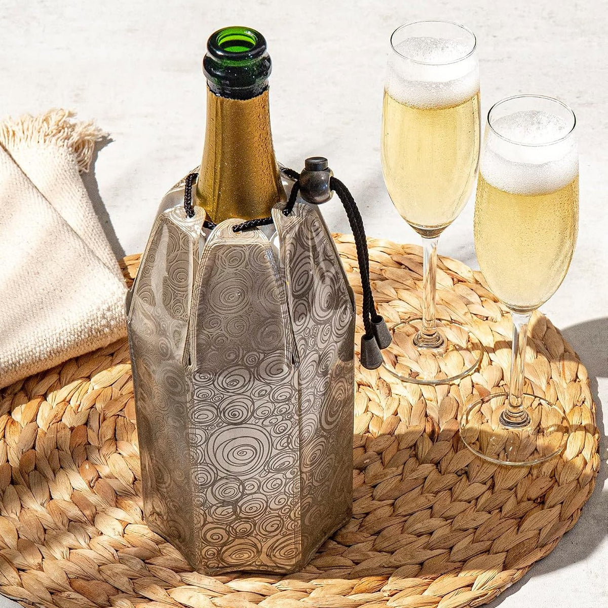 Champagne Cooler Sleeve - Platinum