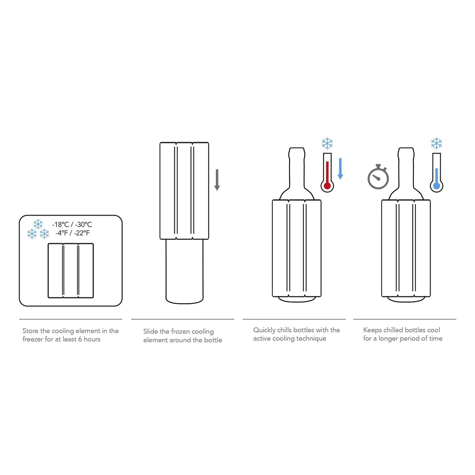 Wine Cooler Sleeve - Silver