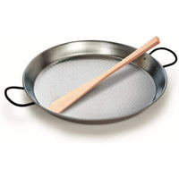 La Valenciana Polished Steel Paella Pan 34cm
