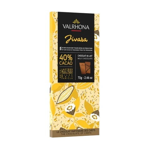 Barra de chocolate con leche Valrhona Jivara 40% 70 g