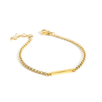Barrie Gold Bar Chain Bracelet