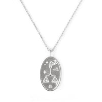 Libra Silver Zodiac Necklace