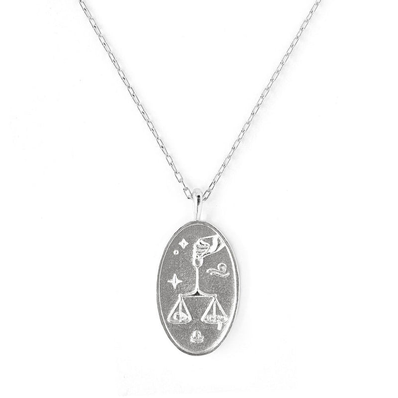 Libra Silver Zodiac Necklace