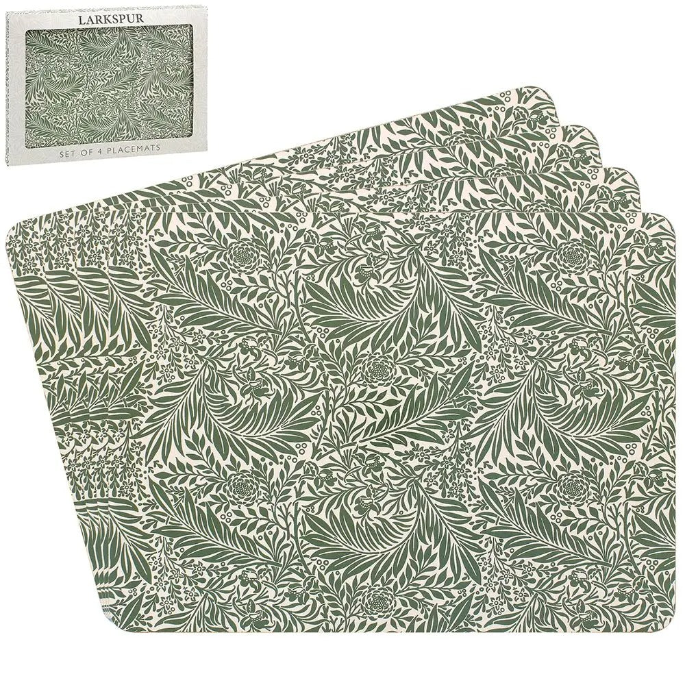 Juego de 4 manteles individuales laminados - Larkspur