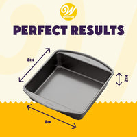 Perfect Results Premium Non-Stick 8-Inch Square Cake Pan