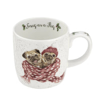 Wrendale Designs Snug as a Pug 11oz Fine Bone China Mug