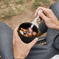 Black Stainless Steel Food Jar 700ml