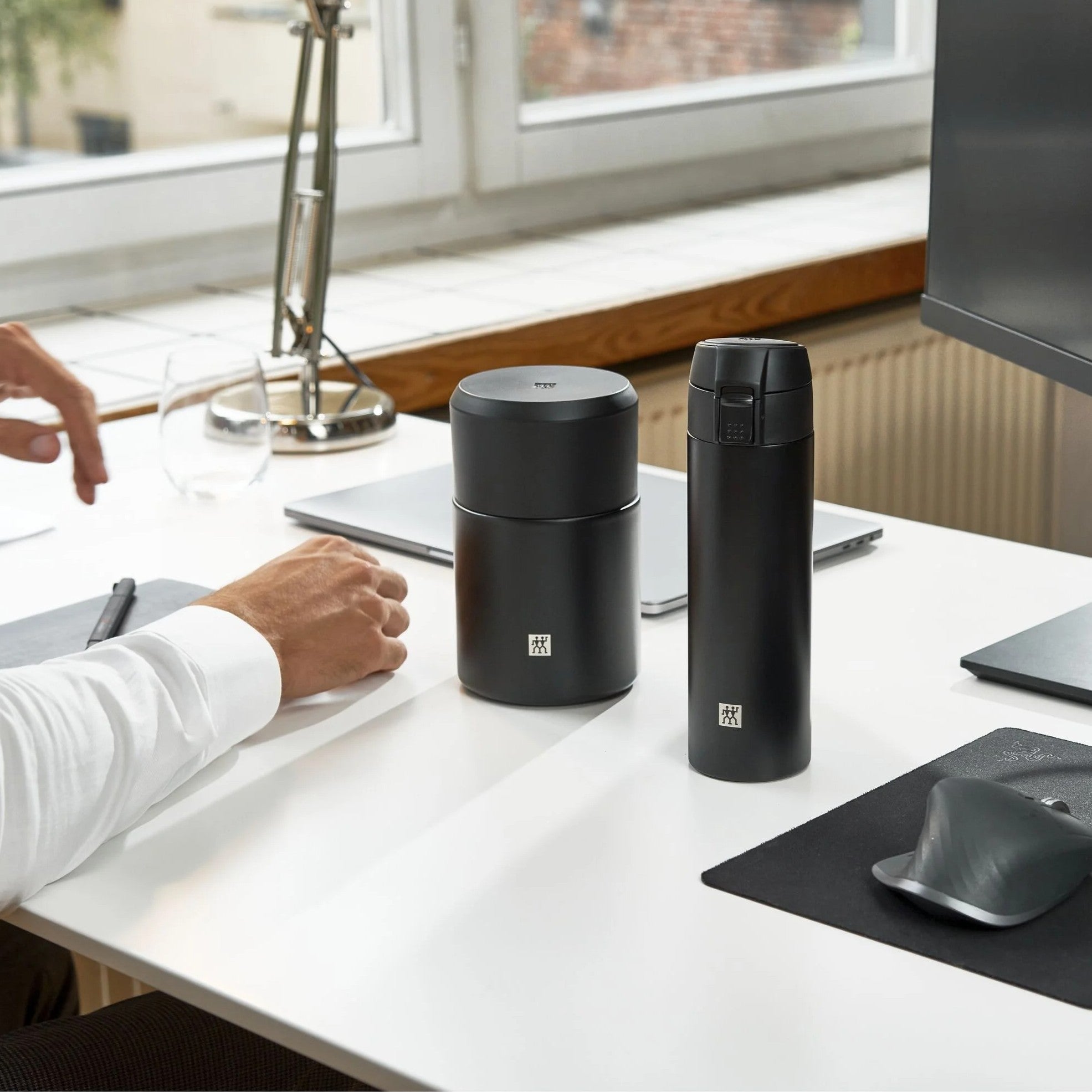 Black Stainless Steel Food Jar 700ml