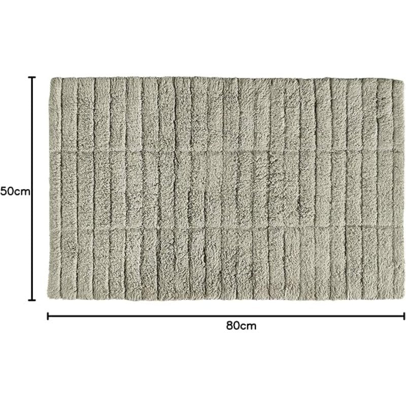 TILES Cotton Bath Mat - Eucalyptus Green 31" x 20"