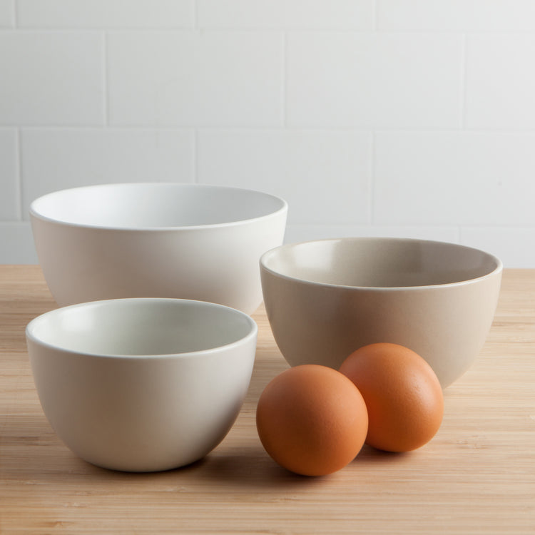 Matte White Prep Bowl Set of 3 – Home Décor gift Montreal Villeray Urban Palate