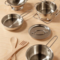 Stainless Steel Pots & Pans Play Set - 8 pieces