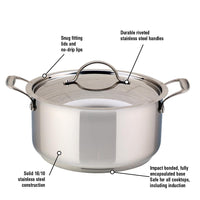 Meyer Confederation Stainless Steel 5L Dutch Oven with cover