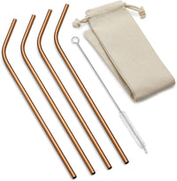 Stainless Steel Angled Reusable Drinking Straws