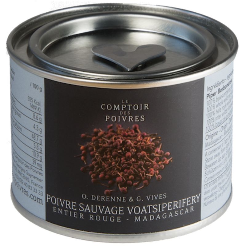 Whole Wild Red Voatsiperifery Pepper from Madagascar 80g
